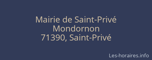 Mairie de Saint-Privé