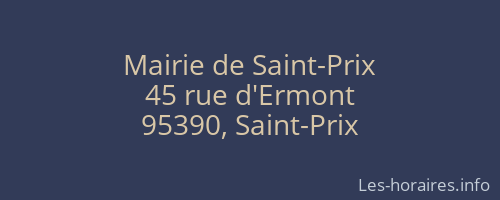 Mairie de Saint-Prix