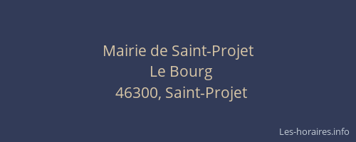 Mairie de Saint-Projet