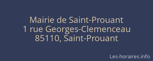 Mairie de Saint-Prouant
