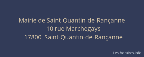 Mairie de Saint-Quantin-de-Rançanne