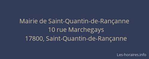 Mairie de Saint-Quantin-de-Ran&ccedil;anne
