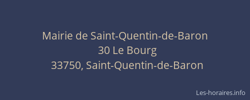 Mairie de Saint-Quentin-de-Baron