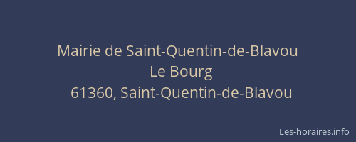 Mairie de Saint-Quentin-de-Blavou