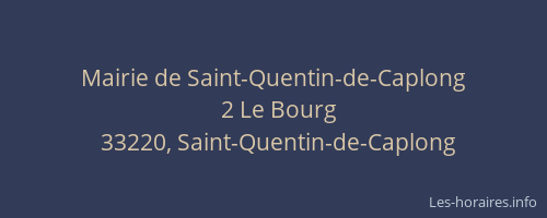 Mairie de Saint-Quentin-de-Caplong