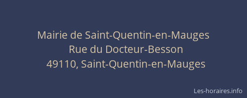 Mairie de Saint-Quentin-en-Mauges