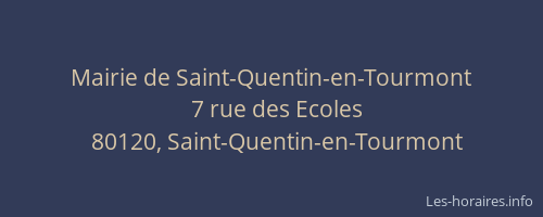 Mairie de Saint-Quentin-en-Tourmont