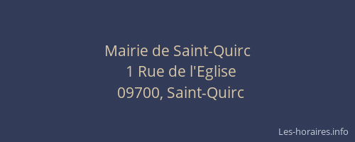 Mairie de Saint-Quirc