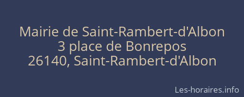 Mairie de Saint-Rambert-d'Albon