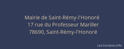 Mairie de Saint-R&eacute;my-l'Honor&eacute;