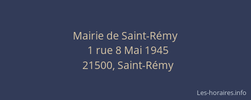 Mairie de Saint-R&eacute;my