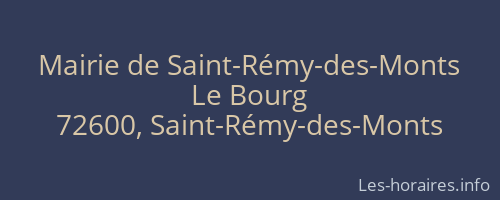 Mairie de Saint-Rémy-des-Monts
