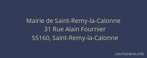 Mairie de Saint-Remy-la-Calonne
