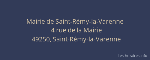 Mairie de Saint-Rémy-la-Varenne