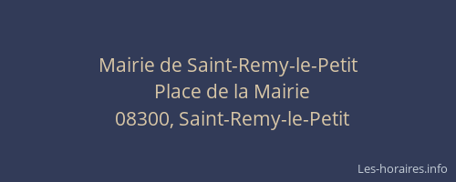 Mairie de Saint-Remy-le-Petit