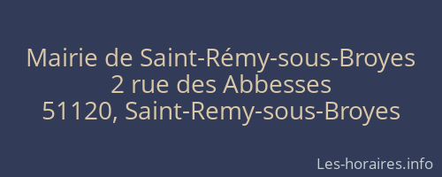 Mairie de Saint-Rémy-sous-Broyes