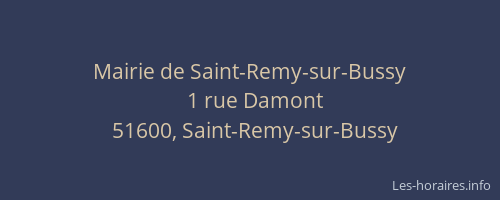 Mairie de Saint-Remy-sur-Bussy