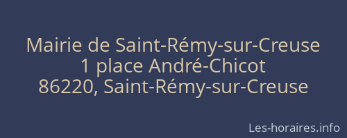 Mairie de Saint-Rémy-sur-Creuse
