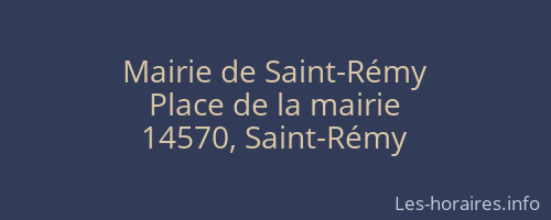 Mairie de Saint-Rémy