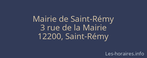 Mairie de Saint-Rémy
