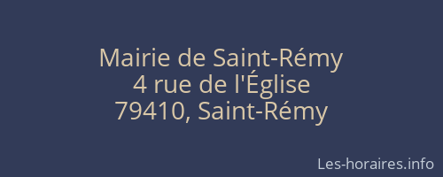 Mairie de Saint-Rémy