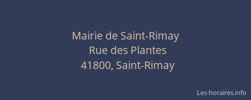 Mairie de Saint-Rimay