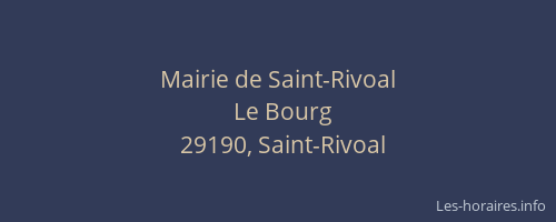 Mairie de Saint-Rivoal