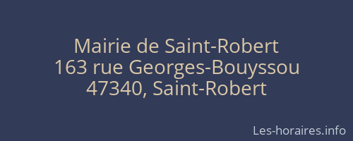 Mairie de Saint-Robert