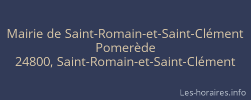 Mairie de Saint-Romain-et-Saint-Clément