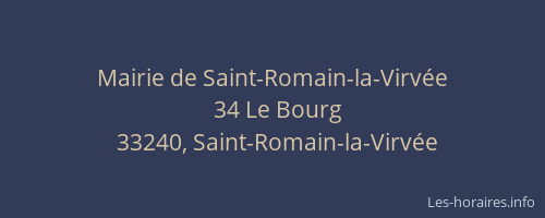 Mairie de Saint-Romain-la-Virv&eacute;e
