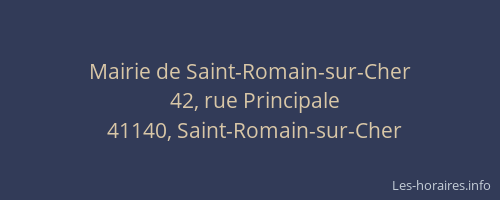 Mairie de Saint-Romain-sur-Cher