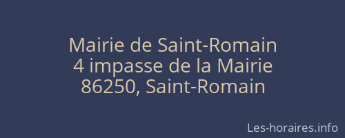 Mairie de Saint-Romain