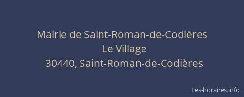 Mairie de Saint-Roman-de-Codi&egrave;res
