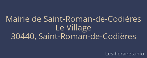 Mairie de Saint-Roman-de-Codières