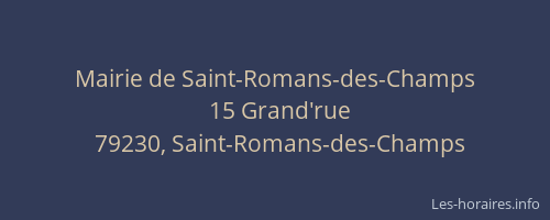 Mairie de Saint-Romans-des-Champs