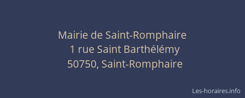 Mairie de Saint-Romphaire