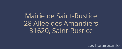 Mairie de Saint-Rustice