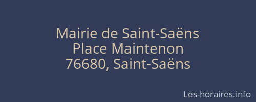 Mairie de Saint-Saëns