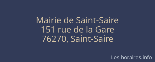 Mairie de Saint-Saire