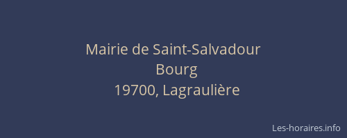 Mairie de Saint-Salvadour