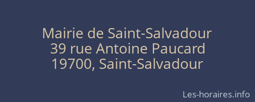 Mairie de Saint-Salvadour