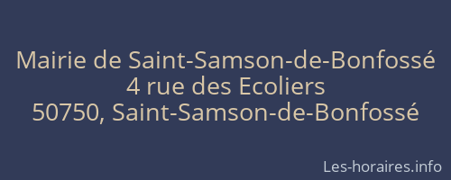 Mairie de Saint-Samson-de-Bonfossé