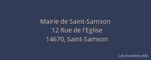 Mairie de Saint-Samson