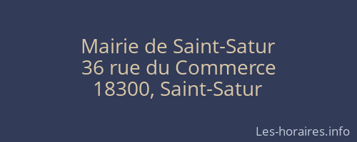 Mairie de Saint-Satur
