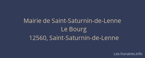 Mairie de Saint-Saturnin-de-Lenne