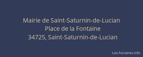 Mairie de Saint-Saturnin-de-Lucian