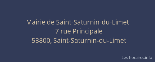 Mairie de Saint-Saturnin-du-Limet