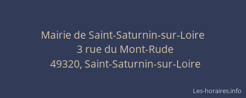 Mairie de Saint-Saturnin-sur-Loire