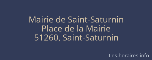 Mairie de Saint-Saturnin