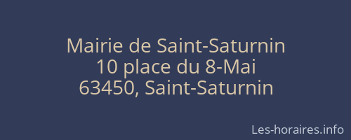 Mairie de Saint-Saturnin